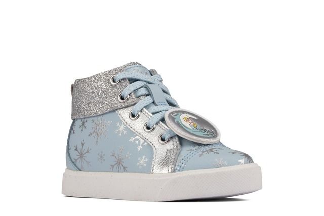 Clarks City Ice Hi T Pale blue Kids toddler girls trainers 5186-27G